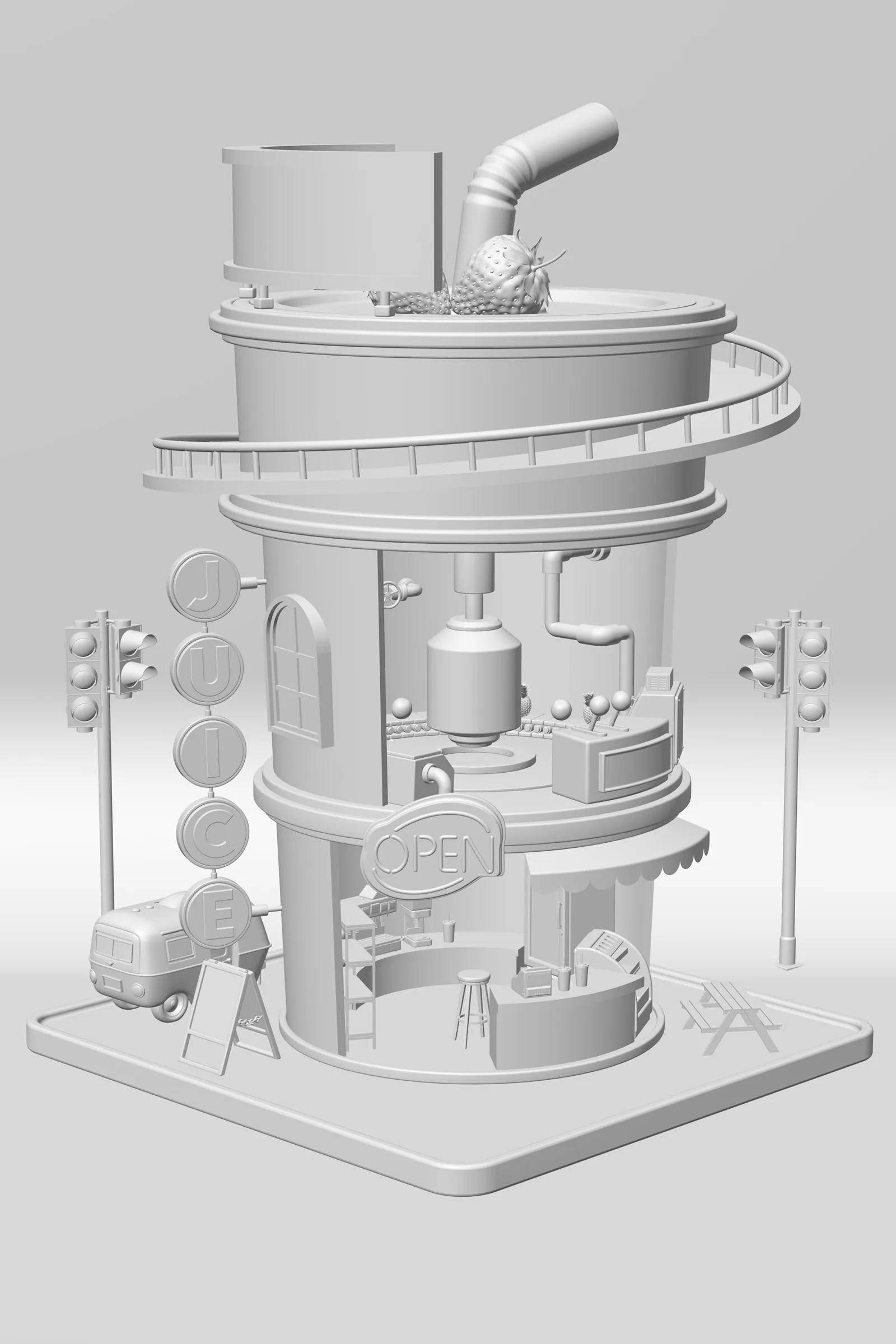 3D 建模白模 02