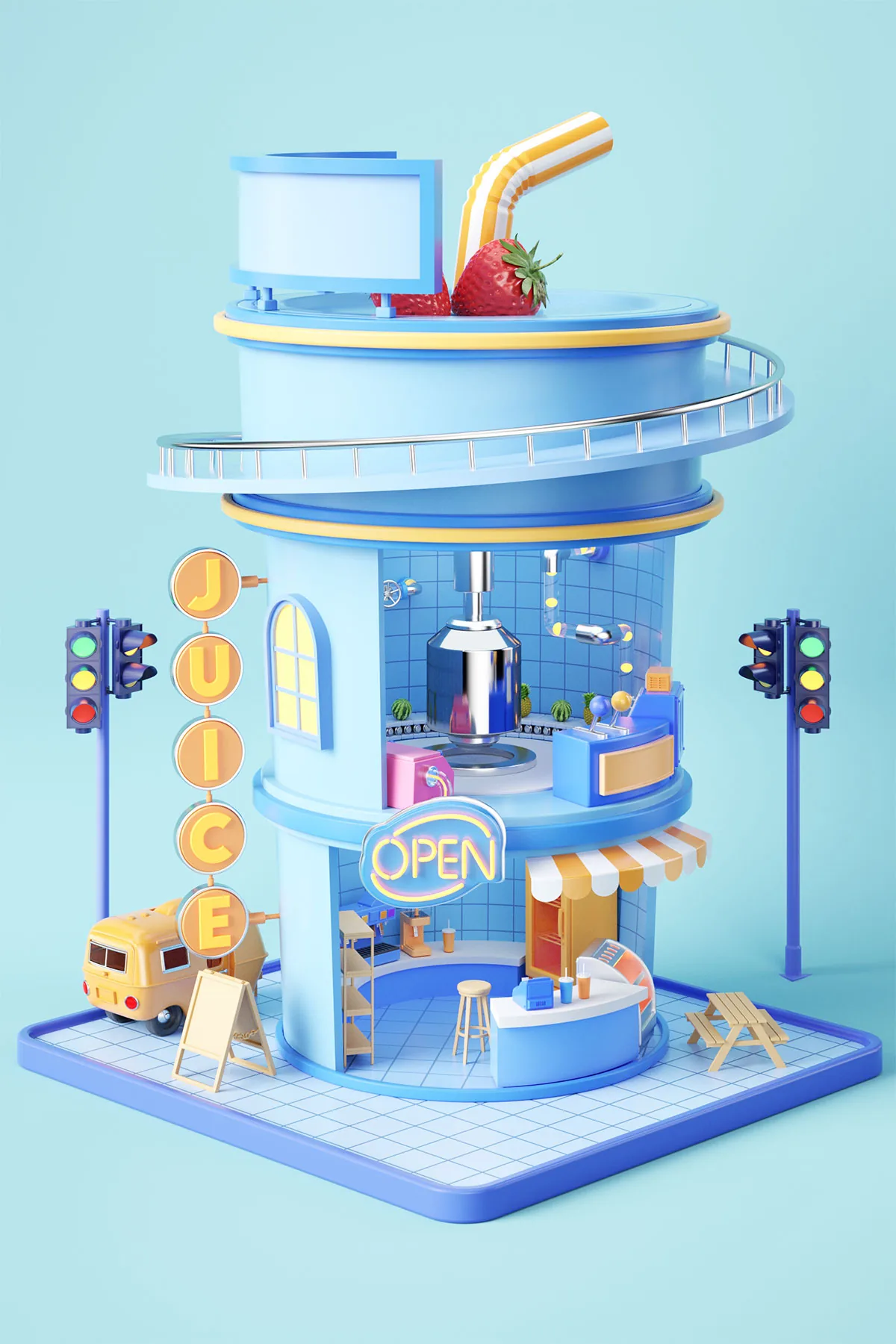 3D 建模渲染效果 02